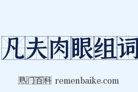 凡夫肉眼组词是什么意思的图片